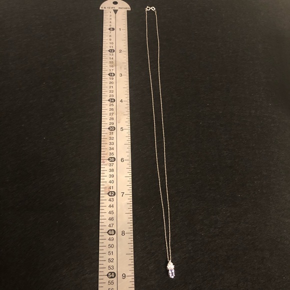 10k white gold Tanzanite necklace JCPenney brand - Picture 5 of 11